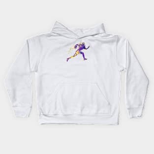 American Football Player Watercolor Sports Gift Kids Hoodie